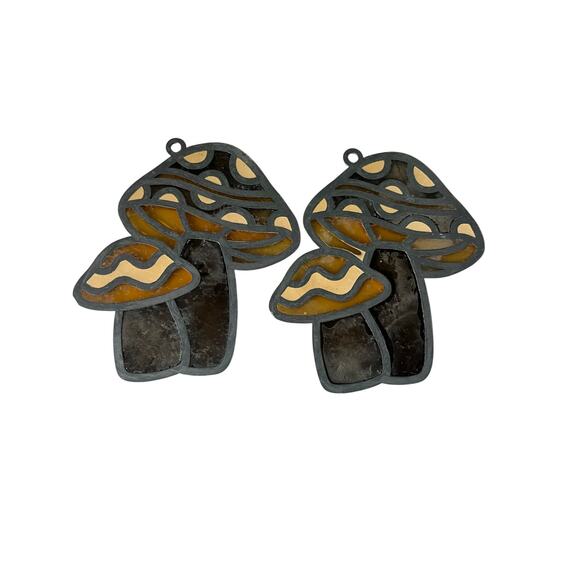 Merry Mushroom Sun-catchers -2- Vintage - Picture 5 of 5